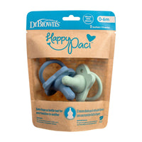 Dit is de Dr. Brown's speen happypaci 0-6M blauw groen 2 stuks. Deze fopspenen hebben dezelfde vorm als de borstvormige spenen, die op de flesjes van Dr. Brown’s zitten. Geschikt voor baby’s tussen de 0-6 maanden oud. VanZus.