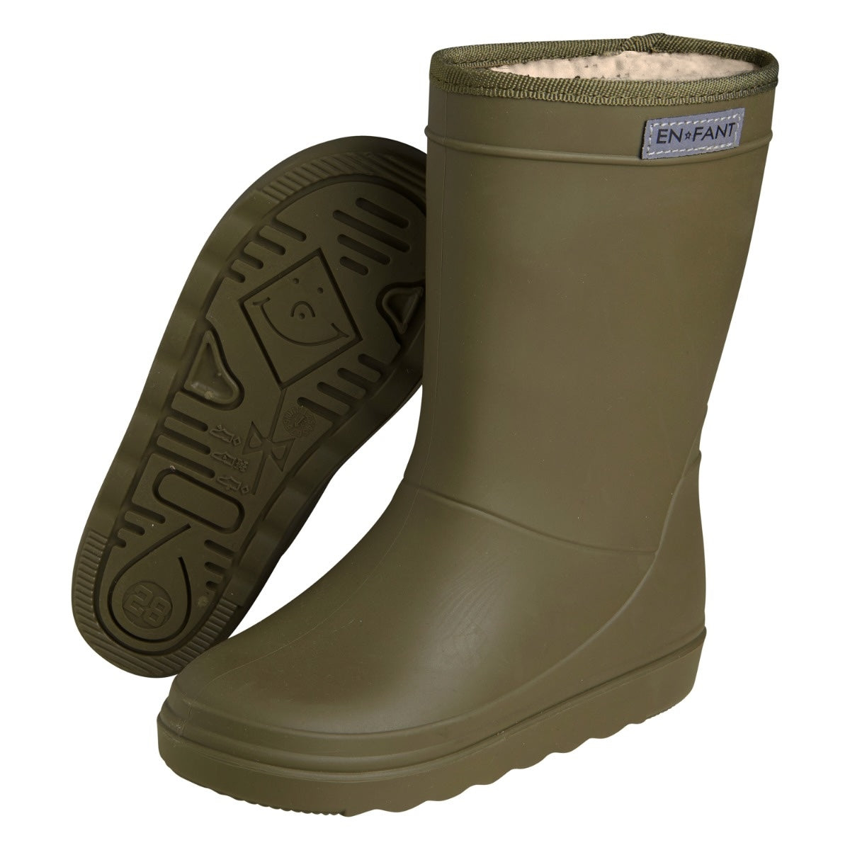 Zorgeloos buiten spelen zonder natte koude voeten? Dat kan met de En Fant thermoboots ivy green. Dé trendy thermolaarzen van 't bekende Deense merk. De laarzen zijn waterdicht en warm gevoerd met wol. VanZus.