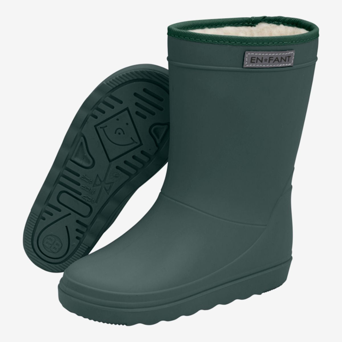 Bescherm je voeten tegen fikse regenbuien met deze adult thermoboots in green gables van het vrolijke merk En Fant. Je outfit zal zeker schitteren met deze toffe regenboots in een prachtige donkergroene kleur. VanZus