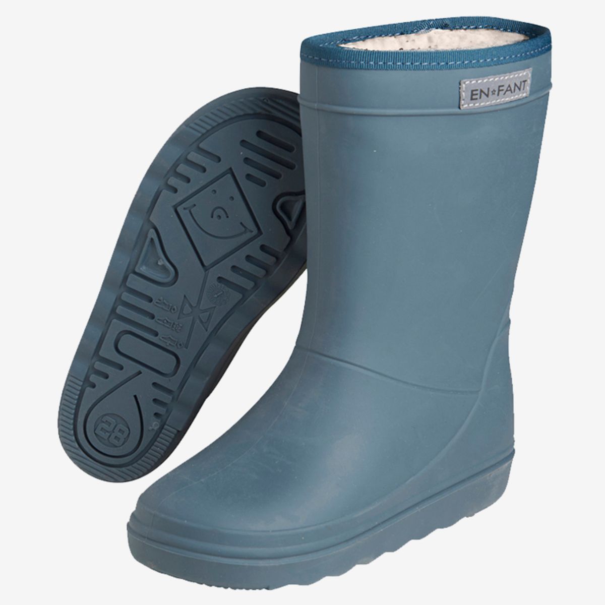 Bescherm de voeten van je kleintje tegen fikse regenbuien met deze thermoboots in de kleur dark slate van het vrolijke merk En Fant. De outfit van jouw mini me outfit zal zeker schitteren met deze toffe regenboots in een prachtige grijsblauwe kleur. VanZus