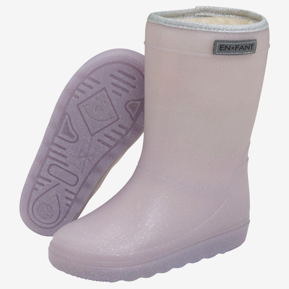 Bescherm de voeten van je kleintje tegen fikse regenbuien met deze thermoboots in glitter burnished lilac van het vrolijke merk En Fant. De outfit van jouw mini me outfit zal zeker schitteren met deze glitterende regenboots in een prachtige lila kleur. VanZus