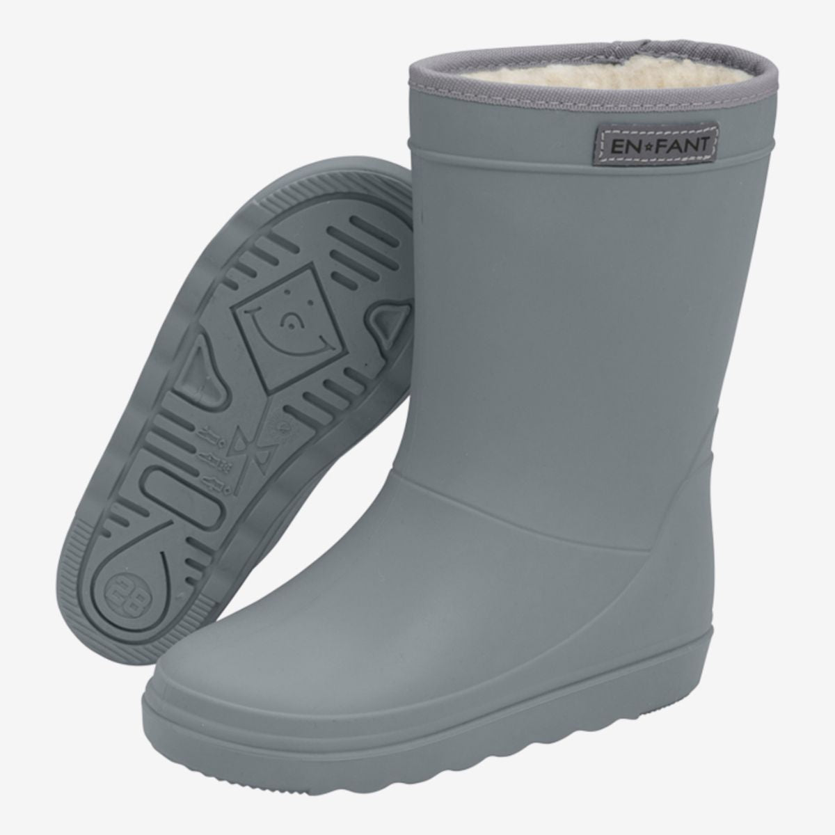 Bescherm de voeten van je kleintje tegen fikse regenbuien met deze thermoboots in de kleur solid tradewinds van het vrolijke merk En Fant. De outfit van jouw mini me outfit zal zeker schitteren met deze hippe regenboots in een prachtige grijze kleur. VanZis