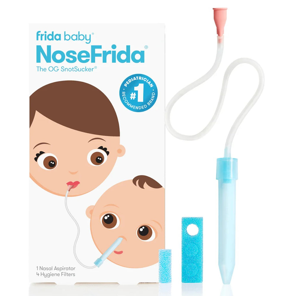 De Frida Baby NoseFrida neuszuiger voor baby's en peuters zorgt voor een vrijere neus bij verstopte neuzen en verkoudheid. De set bevat 1x Frida Nose neuszuiger met 4 hygiënische filters, extra filters zijn apart verkrijgbaar. VanZus.