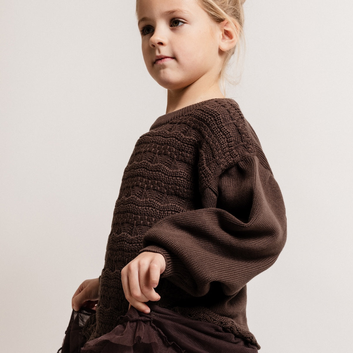 Baje Studio gemmi jurk brown choco