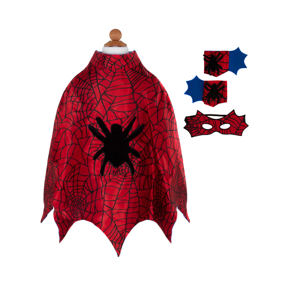 Word de held van de dag met deze Spiderman cape set van het toffe merk Great Pretenders! Deze set is een must-have voor alle jonge superhelden die hun spinnenkrachten willen laten zien. VanZus