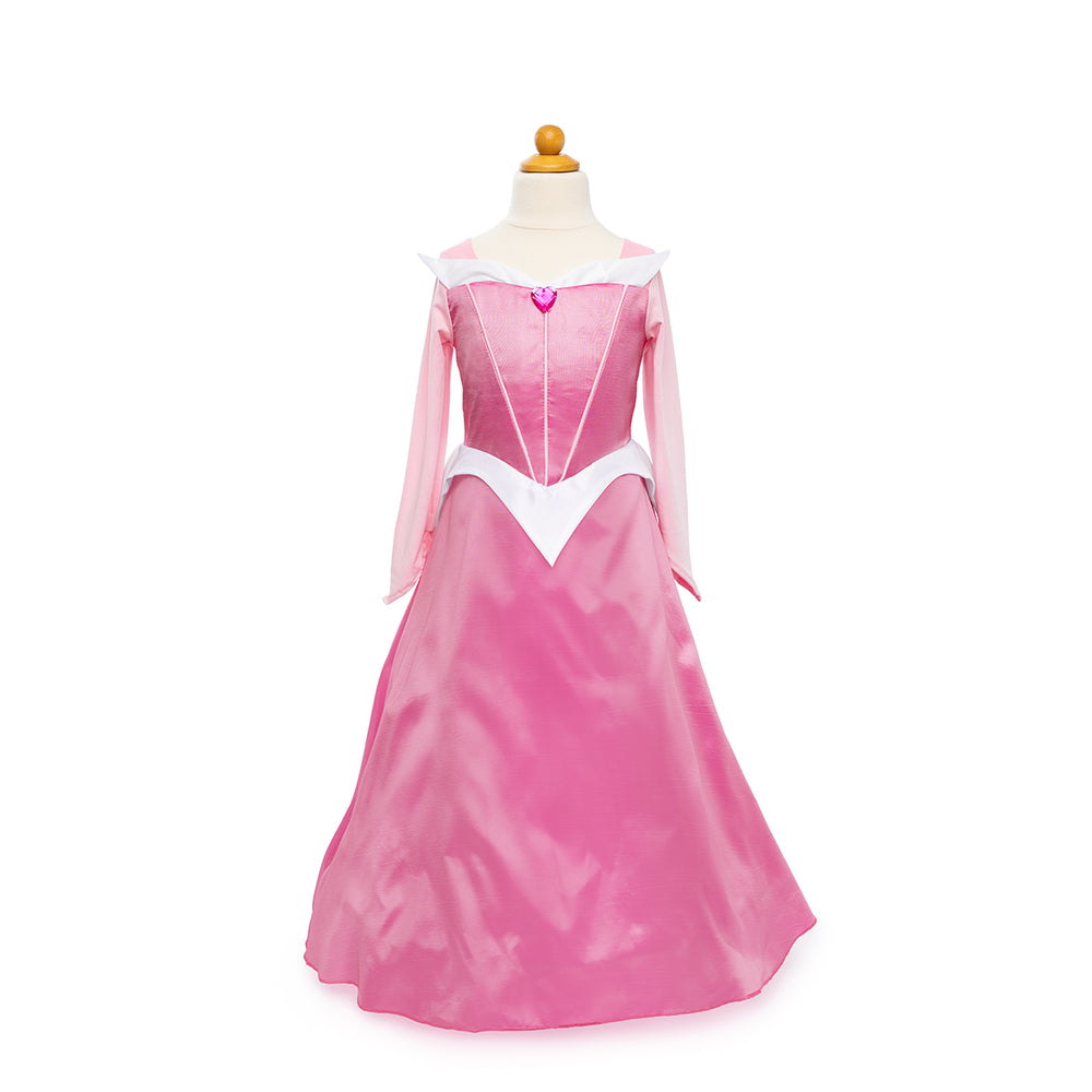 Deze prachtige boutique Doornroosje prinsessenjurk van het leuke merk Great Pretenders tovert elke kleine meid om in Doornroosje. Zodra je kindje deze mooie roze jurk aantrekt, kunnen de koninklijke avonturen als Doornroosje beginnen. VanZus