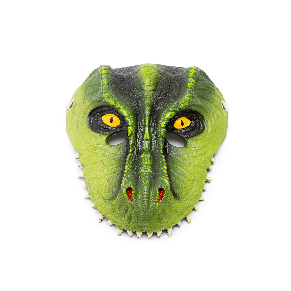 Laat je kleintje transformeren in een woeste dinosaurus met dit toffe t-rex dino masker van het merk Great Pretenders. Dit indrukwekkende masker is perfect voor kinderen die graag opgaan in fantasierijk spel of fan zijn van dinosaurussen. Want wat is er leuker dan zelf in de huid van een dino kruipen? VanZus