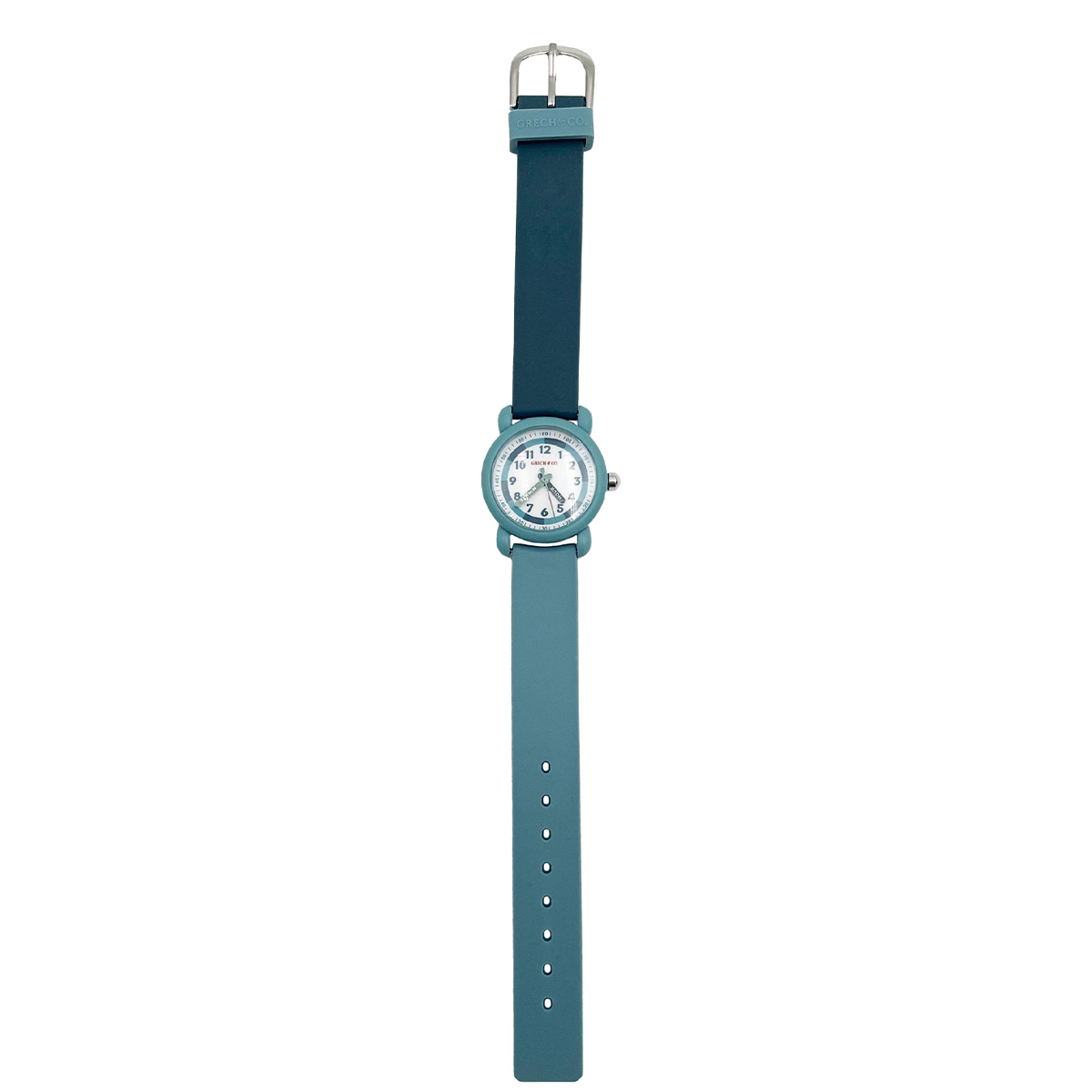 Leer jouw kindje klokkijken met dit mooie kinderhorloge van Grech & Co. Het horloge heeft een minuten- en urenwijzer, elke seconde is gemarkeerd met een lijn en elke 5 seconden zijn gemarkeerd met een label. Zo kan jouw kindje makkelijk én in stijl leren klokkijken.