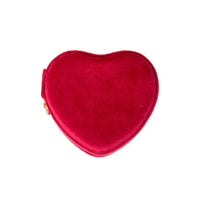 Berg de sieraden van jouw mini op in deze mooie love heart sieradendoos van Rockahula. Fluweelzachte stof, rode kleur, handig vak en zakje om alle sieraden op te bergen en te scheiden. VanZus