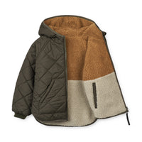 De Liewood jackson reversible jas army brown mix is een heerlijke omkeerbare jas. Zo draag je deze kinderjas zoals jij dat wilt - de effen groenen kant of de bruin-beige kant voor een twist. VanZus.