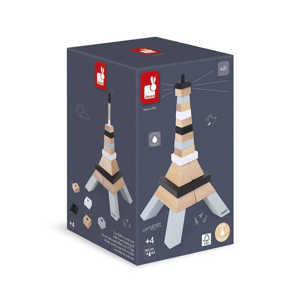 Ontdek de magie van Parijs met de Janod Blokken Eiffeltoren! Deze prachtige houten bouwset is ontworpen voor kinderen vanaf 3 jaar en neemt je kleintje mee op een reis naar de Franse hoofdstad. VanZus