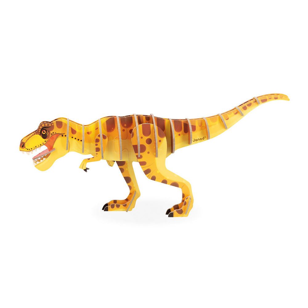 Is jouw kindje gek op dinosaurussen? Dan is deze supermooie 3D-puzzel T-rex van het merk Janod een must have! De puzzel is gemaakt van karton en plantaardige inkt en ziet er supercool uit! Bouw je lievelingsdino op met deze leuke puzzelset. VanZus