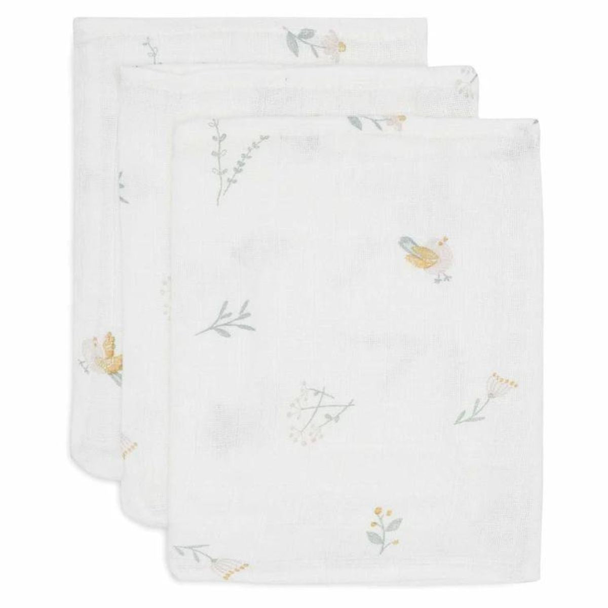 De 3-pack hydrofiele washandjes van Jollein zijn vrolijk en zacht. Deze snoetenpoetsers in de variant lovely birds zijn multifunctioneel, gebruik tijdens het badje of om handjes te poetsen. VanZus