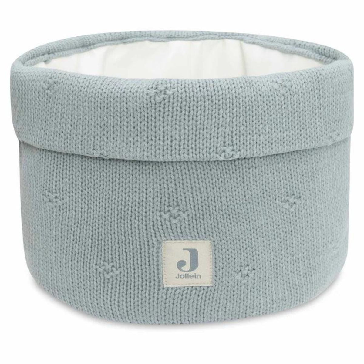 Houd de commode netjes met het Jollein cosy knit commodemandje in sea green. Stijlvol, compact en perfect voor het opbergen van babyspullen. Gemaakt van gebreide stof met subtiel werkje. VanZus