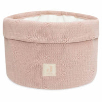 Houd de commode netjes met het Jollein cosy knit commodemandje in wild rose. Stijlvol, compact en perfect voor het opbergen van babyspullen. Gemaakt van gebreide stof met subtiel werkje. VanZus