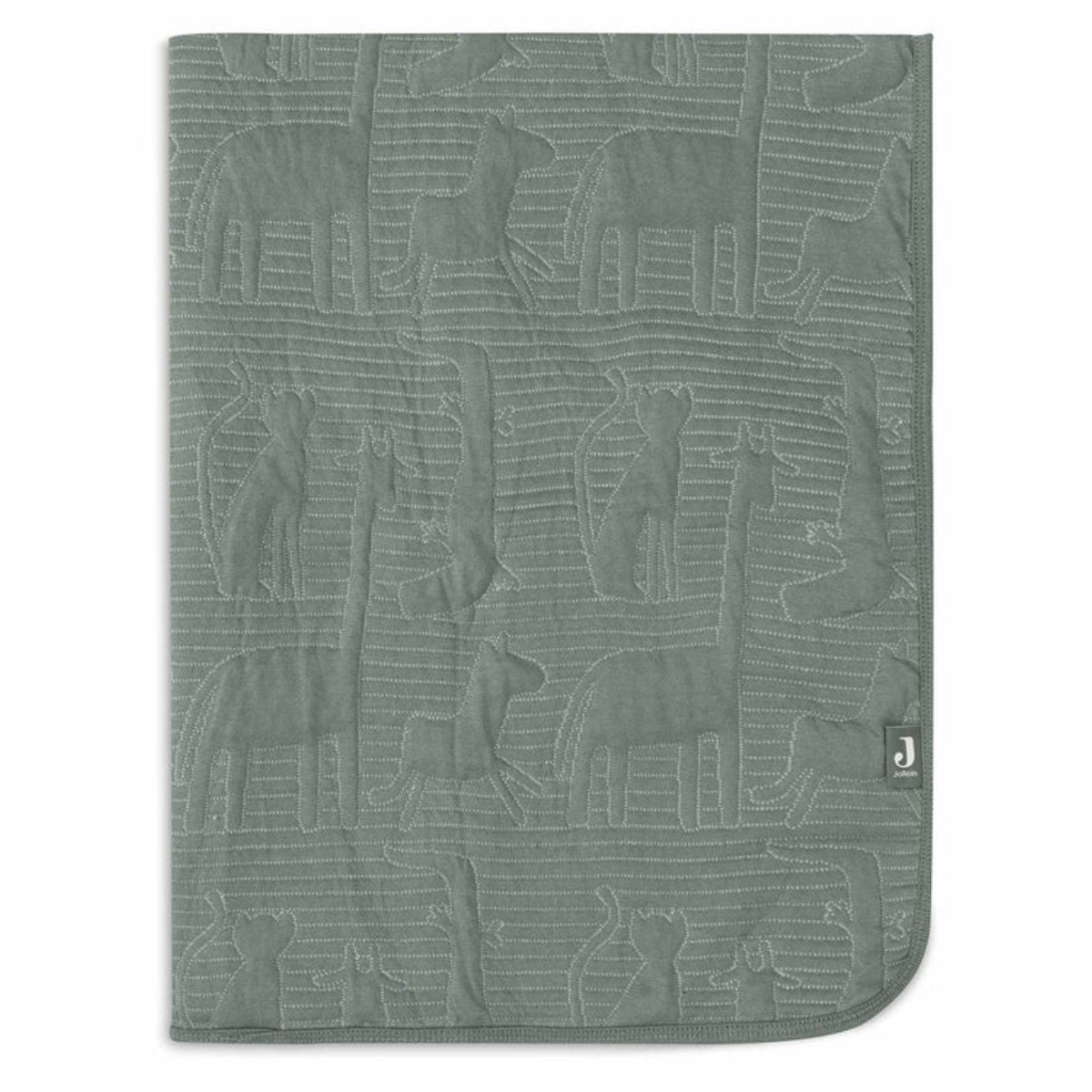 De jungle jambo deken voor het ledikant in ash Green en laurel van Jollein biedt stijl en comfort met een jungleprint. Gemaakt van 100% katoen, ademend en zacht, ideaal voor ledikant en kinderwagen. VanZus