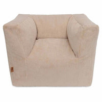 De Jollein kinderfauteuil corduroy in natural: een luxe, duurzame kinderstroel van zachte corduroy stof. Perfect voor lezen, spelen en ontspannen met ergonomische ondersteuning en een stijlvolle uitstraling. VanZus