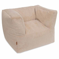 De Jollein kinderfauteuil corduroy in natural: een luxe, duurzame kinderstroel van zachte corduroy stof. Perfect voor lezen, spelen en ontspannen met ergonomische ondersteuning en een stijlvolle uitstraling. VanZus