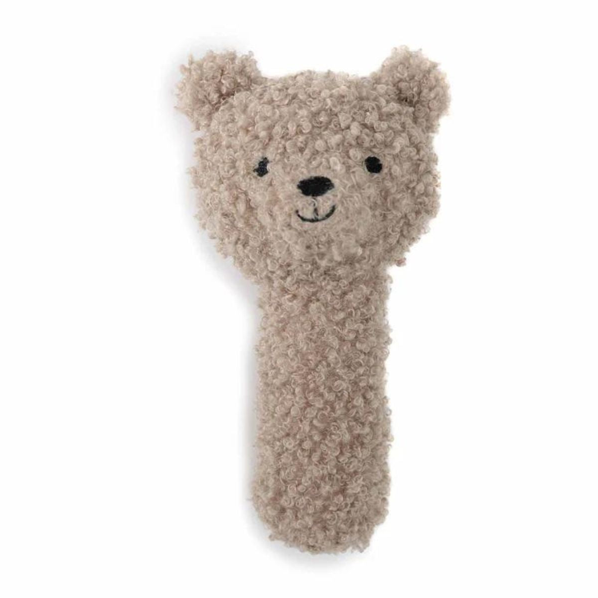 Hoe schattig is de rammelaar teddy bear olive green van Jollein? De rammelaar is  voor kleine handjes makkelijk te pakken en vast te houden. Met een rinkelend belletje en heerlijk zachte stof. VanZus