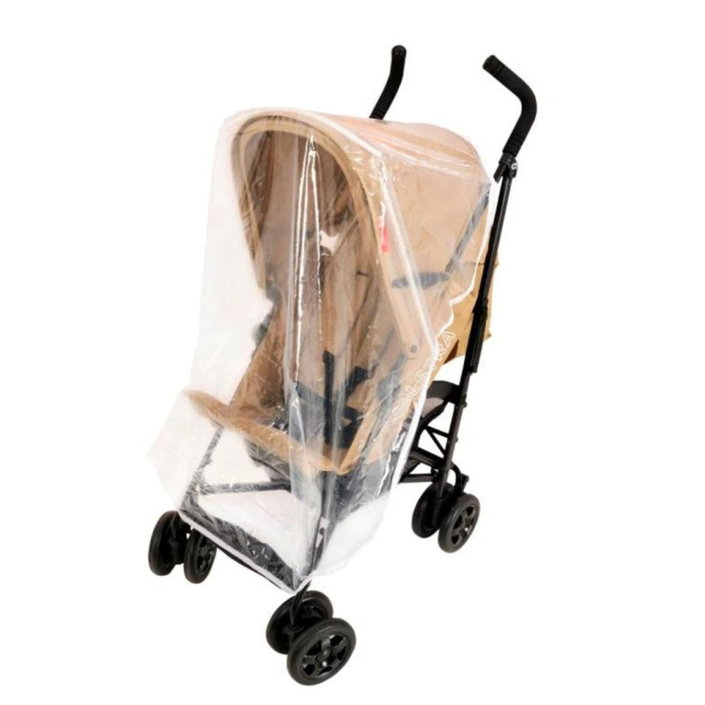 De Jollein regenhoes beschermt je baby tegen regen tijdens wandelingen. Gemaakt van transparant polyester, past perfect over een standaard buggy (40x75x35 cm). Ook beschikbaar voor autostoeltjes en kinderwagens. VanZus