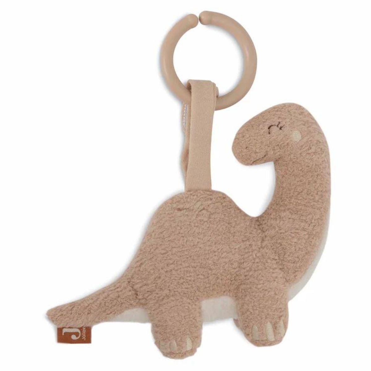 De dino wagenhanger uit de roarsome-collectie van Jollein is zacht en knuffelig. Met knispergeluiden en ontdeklabeltje. Eenvoudig te bevestigen aan kinderwagen of autostoel. Perfect cadeau. VanZus