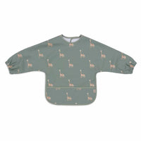 De waterproof mouwslab jungle jambo van Jollein beschermt kleertjes met een speelse giraffe-print. Met lange mouwen, opvangrand en verstelbare sluiting. Perfect voor elke maaltijd. VanZus