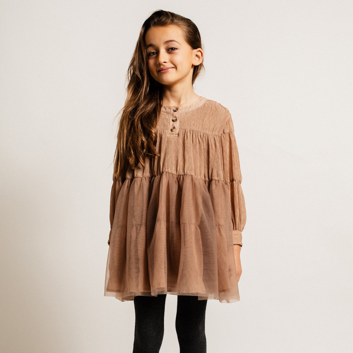 Baje Studio jura jurk brown cacao