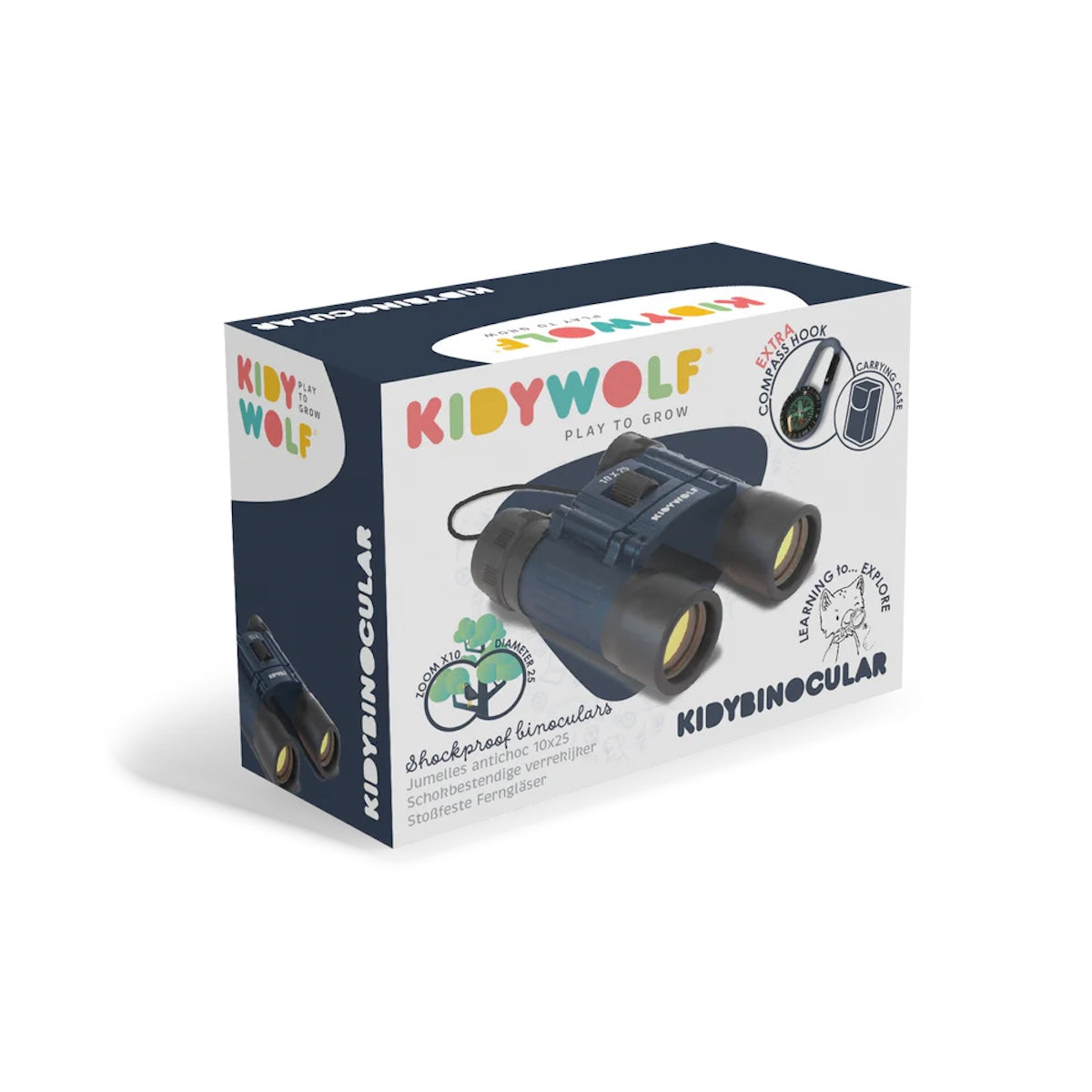 Laat kinderen de wereld op een nieuwe manier ontdekken met de Kidywolf kidybinoculars verrekijker! Deze speciaal ontworpen verrekijker biedt een 10x vergroting en een objectiefdiameter van 25 mm, zodat jonge ontdekkers alles haarscherp kunnen bekijken – van vogels in de tuin tot verre landschappen. VanZus