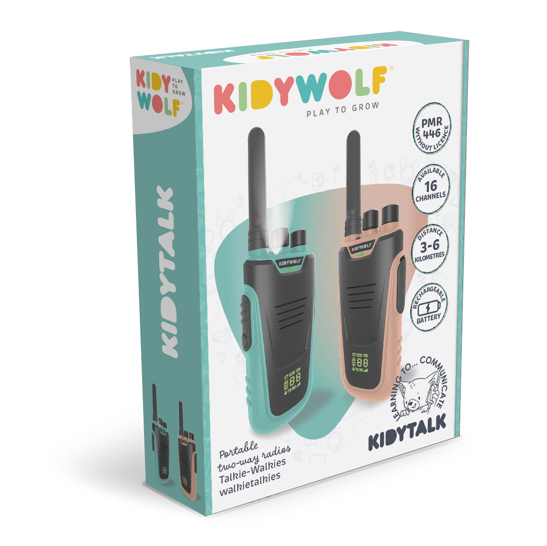 Op zoek naar avontuur? Met deze superleuke Kidytalk walkie talkie nude green van Kidywolf kunnen kinderen met hun vriendjes (of met hun ouders!) uren plezier beleven! VanZus