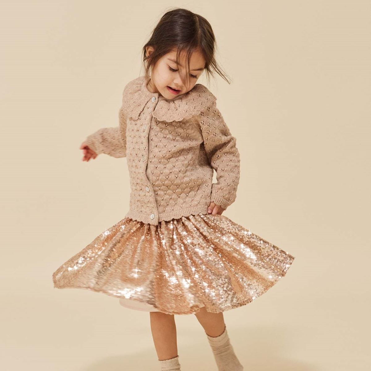 Konges Slojd starla sequin skirt gold blush VanZus