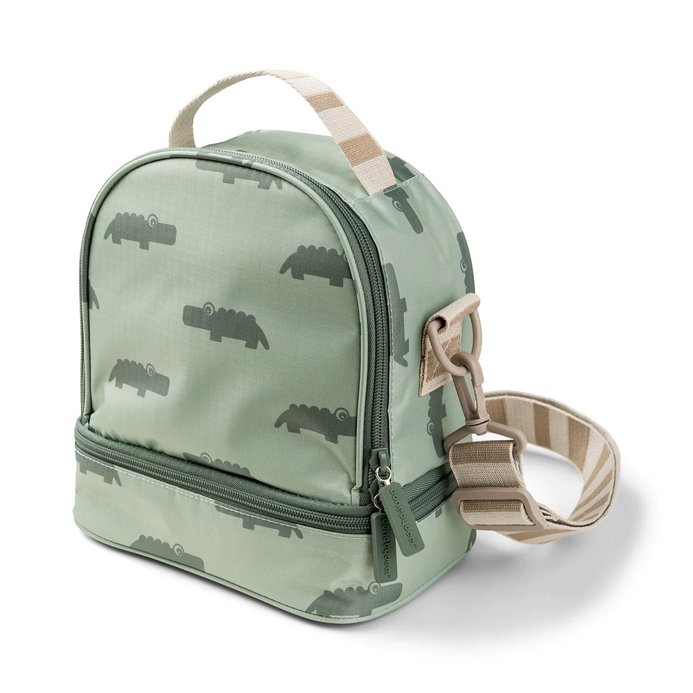 Done by Deer lunch bag insulated croco green