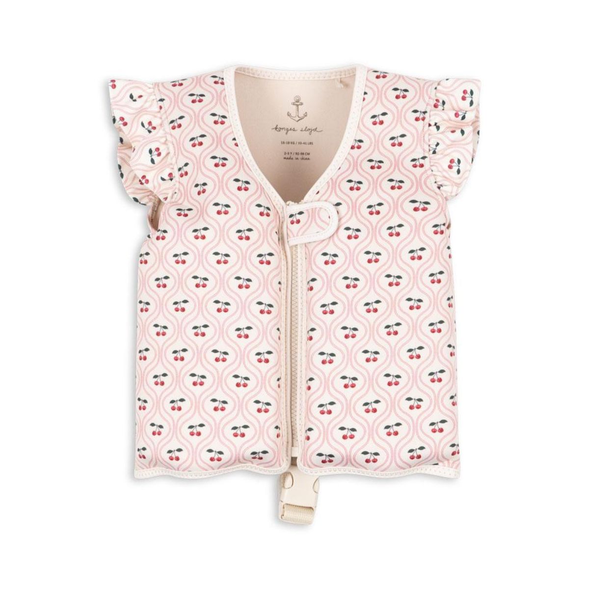 Het Konges Slojd Avery zwemvest in de vrolijke variant cherry pink motif is een must-have voor elke jonge waterrat! Dit zwemvestje, geschikt voor kinderen van 1 tot 6 jaar, is gemaakt van 80% neopreen en 20% polyester, wat zorgt voor een zachte en comfortabele pasvorm. VanZus