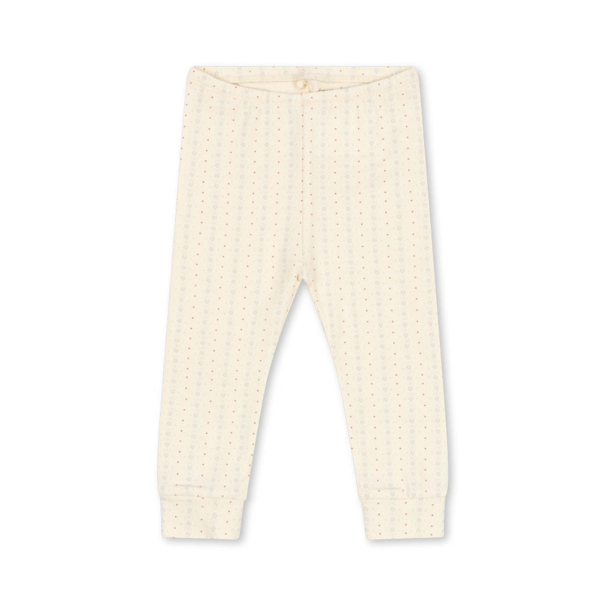 De Konges Slojd basic broek in de variant fete de fleur is zacht, ademend en perfect voor jouw baby. Comfortabel met een elastische taille, in de kleur wit. Verkrijgbaar in de maten 50 t/m 98. VanZus