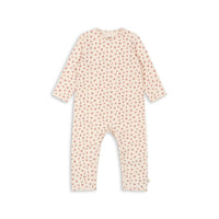 Hoe schattig is deze basic onesie in de kleur bloomie van het merk Konges Slojd? Deze onesie is de ideale basic en kan met allerlei items gecombineerd worden, zoals bijvoorbeeld met een lekker vestje. Maar hij is natuurlijk ook heel leuk op zichzelf, dankzij de schattige print. VanZus