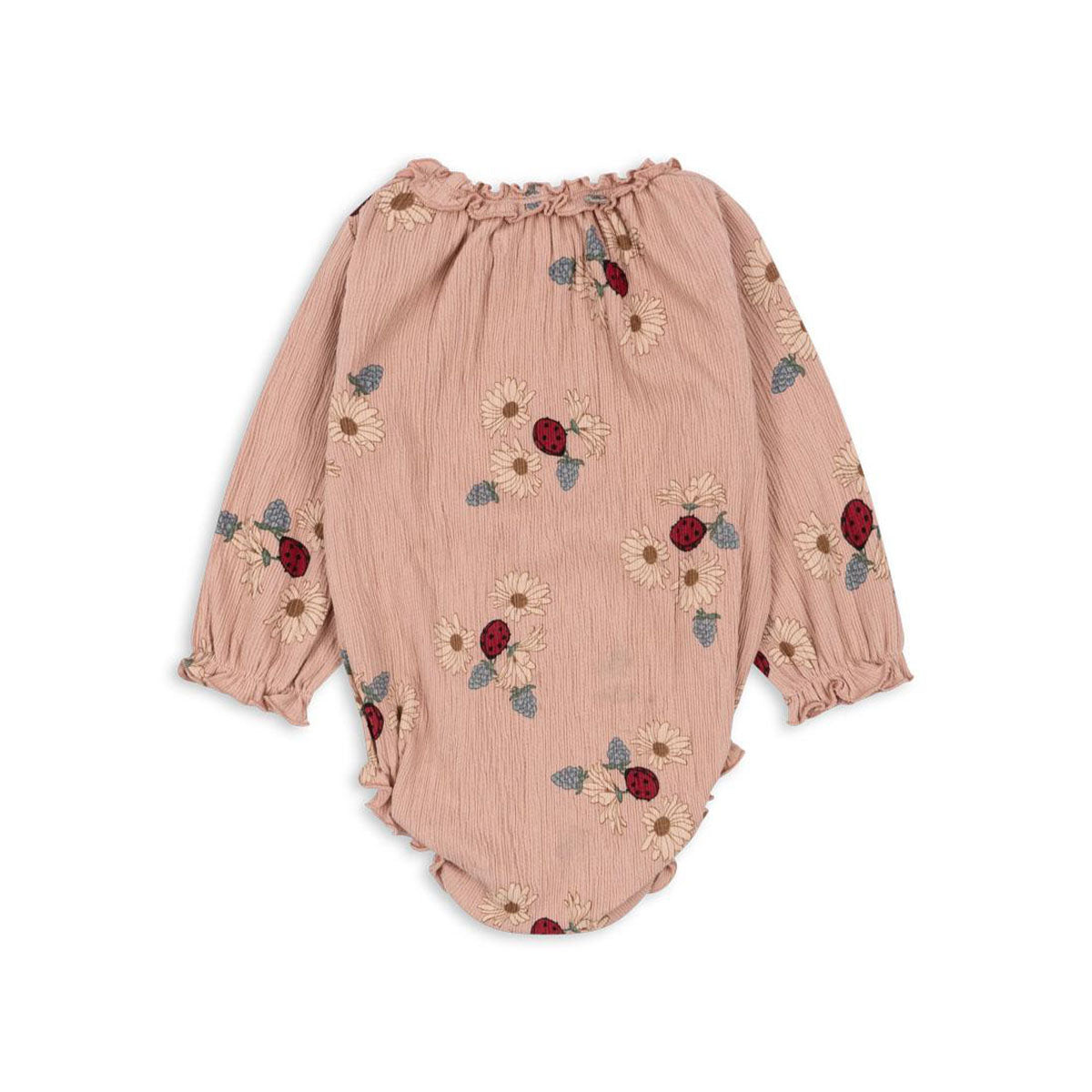 Dit leuke chleo rompertje in daisy blush van Konges Slojd is de ideale basis voor elke outfit! De fijne body is gemaakt van 94% organisch katoen, 5% polyester en 1% elastaan, wat hem stretchy maakt en supercomfortabel om te dragen. VanZus