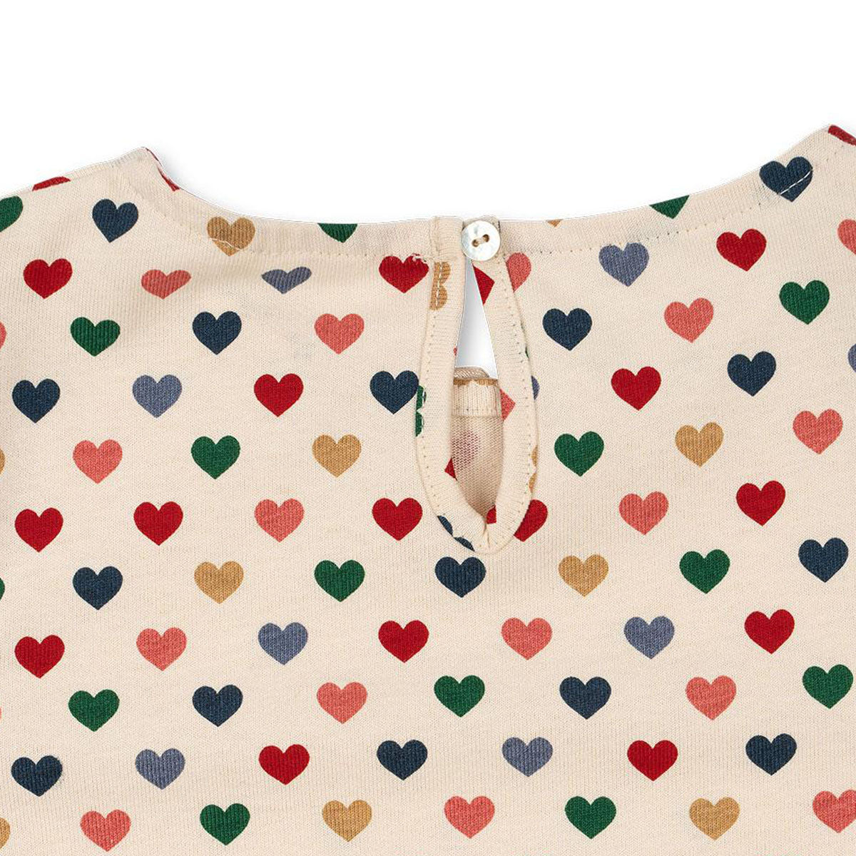 Ben je op zoek naar een lief jurkje voor jouw kleintje? Dan is deze drey jurk in de variant coeur coloré van het merk Konges Slojd een absolute must have! Deze heerlijke jurk zit super comfortabel en ziet er ook nog eens heel leuk uit! VanZus