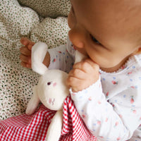 Eén van de favorieten van jouw kleintje wordt zonder twijfel dit leuke knuffeldoekje animal bunny van Konges Slojd. Het is dan ook heel fijn voor je kindje om lekker aan het doekje te voelen, ermee te spelen en ermee te knuffelen. VanZus
