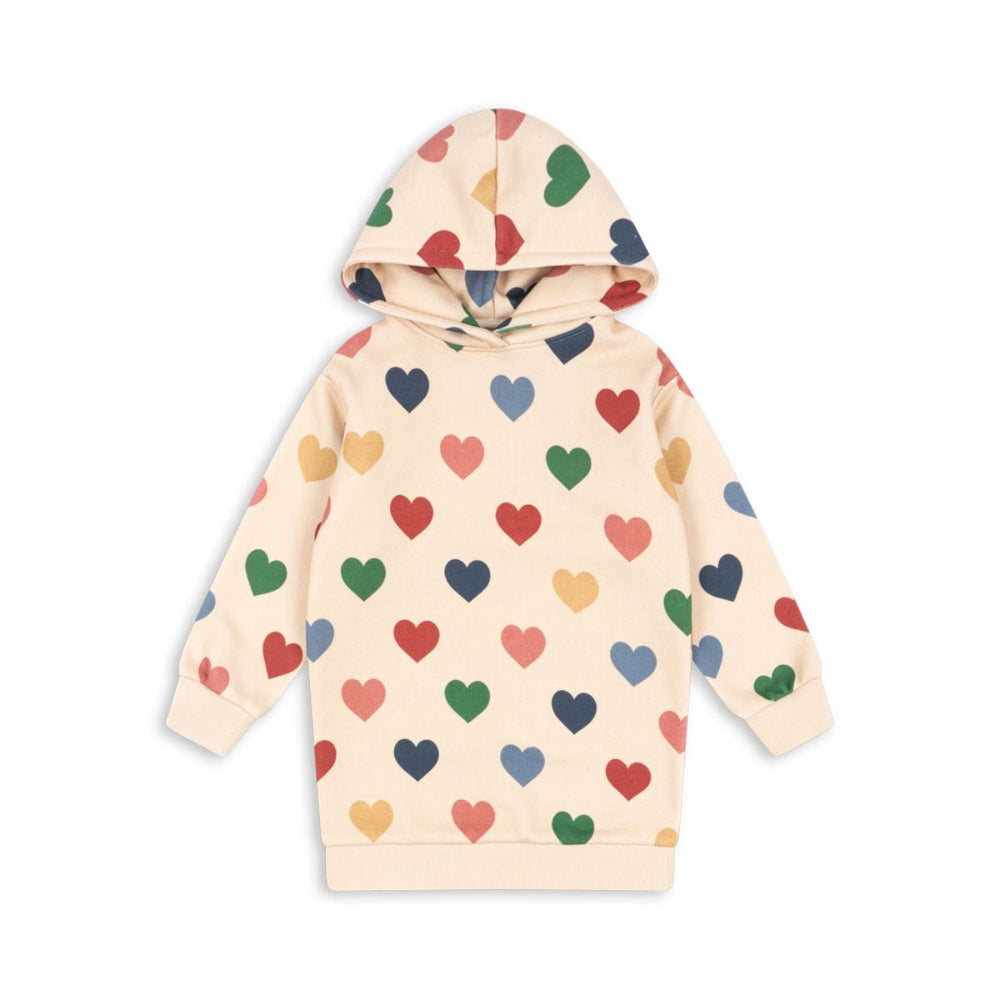 De Konges Slojd lou hoodie jurk in de kleur bon coeur coloré is perfect voor je kleintje. Deze multicolor jurk is warm en comfortabel en heeft een capuchon. Ideaal voor een chill dagje. VanZus