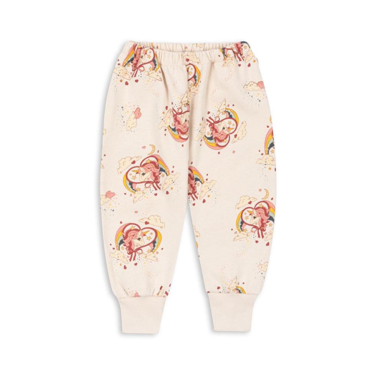 De loupy lou joggingbroek in de variant horn stars van Konges Slojd biedt ultiem comfort en een vrolijke eenhoornprint. Perfect voor spelen en ontspannen met een fijne pasvorm. VanZus