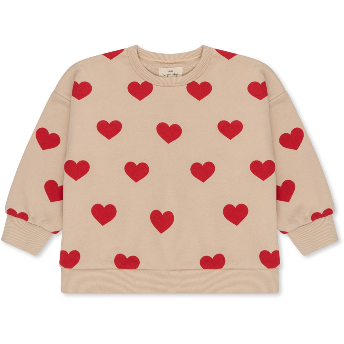 Ben je op zoek naar een fijne trui voor je kleintje? Je kindje ziet eruit als een echte hartendief met deze lou trui coeur van Konges Slojd. De trui kun je makkelijk combineren, bijvoorbeeld met een rokje of fijne spijkerbroek. De trui is gemaakt van 90% organisch GOTS gecertificeerd katoen en 10% polyester. VanZus