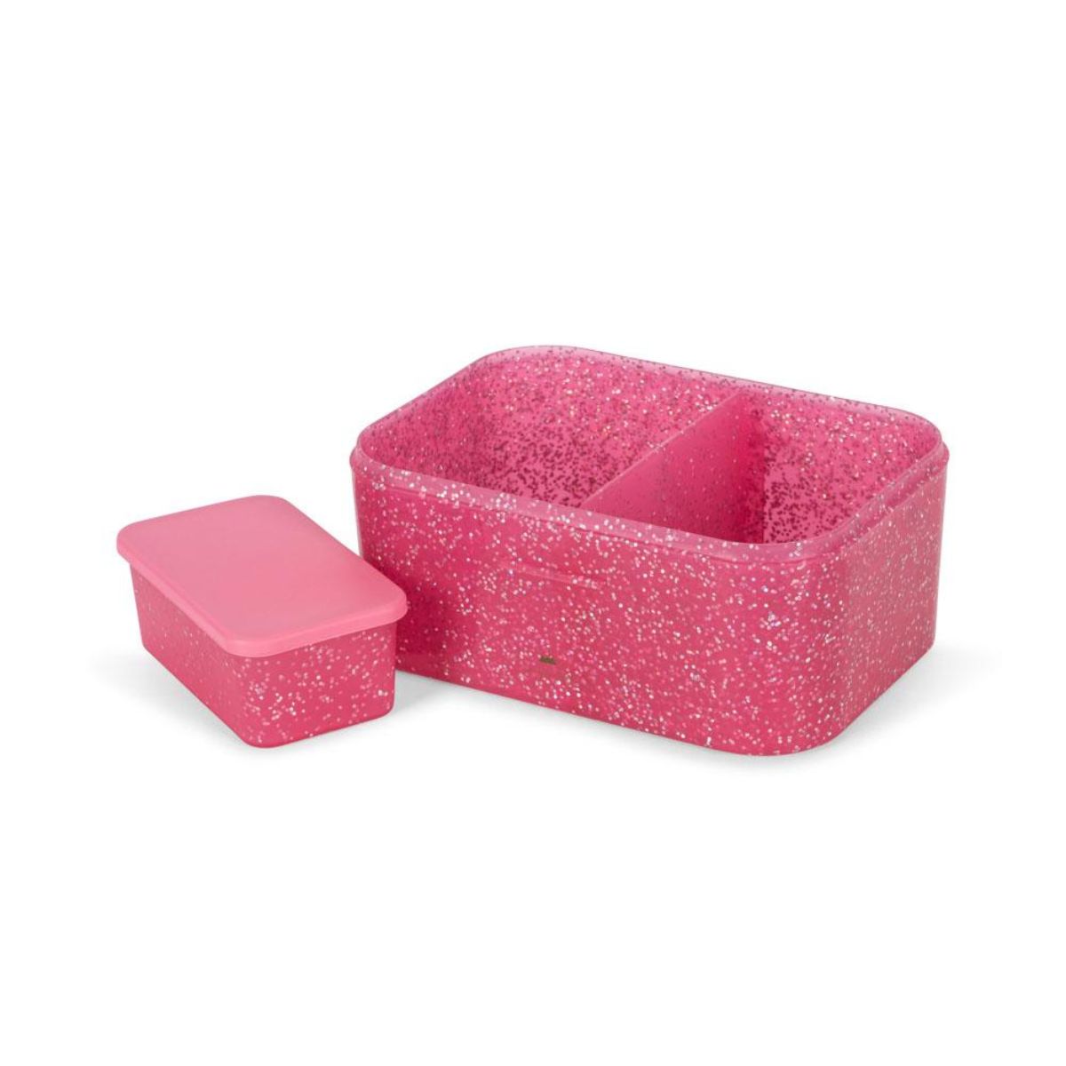 De Konges Slojd lunchbox cherry glitter in een vrolijke roze kleur is perfect voor school of onderweg. Met handige vergrendelingssluitingen en een praktische divider. Ideaal voor thuis of onderweg. VanZus