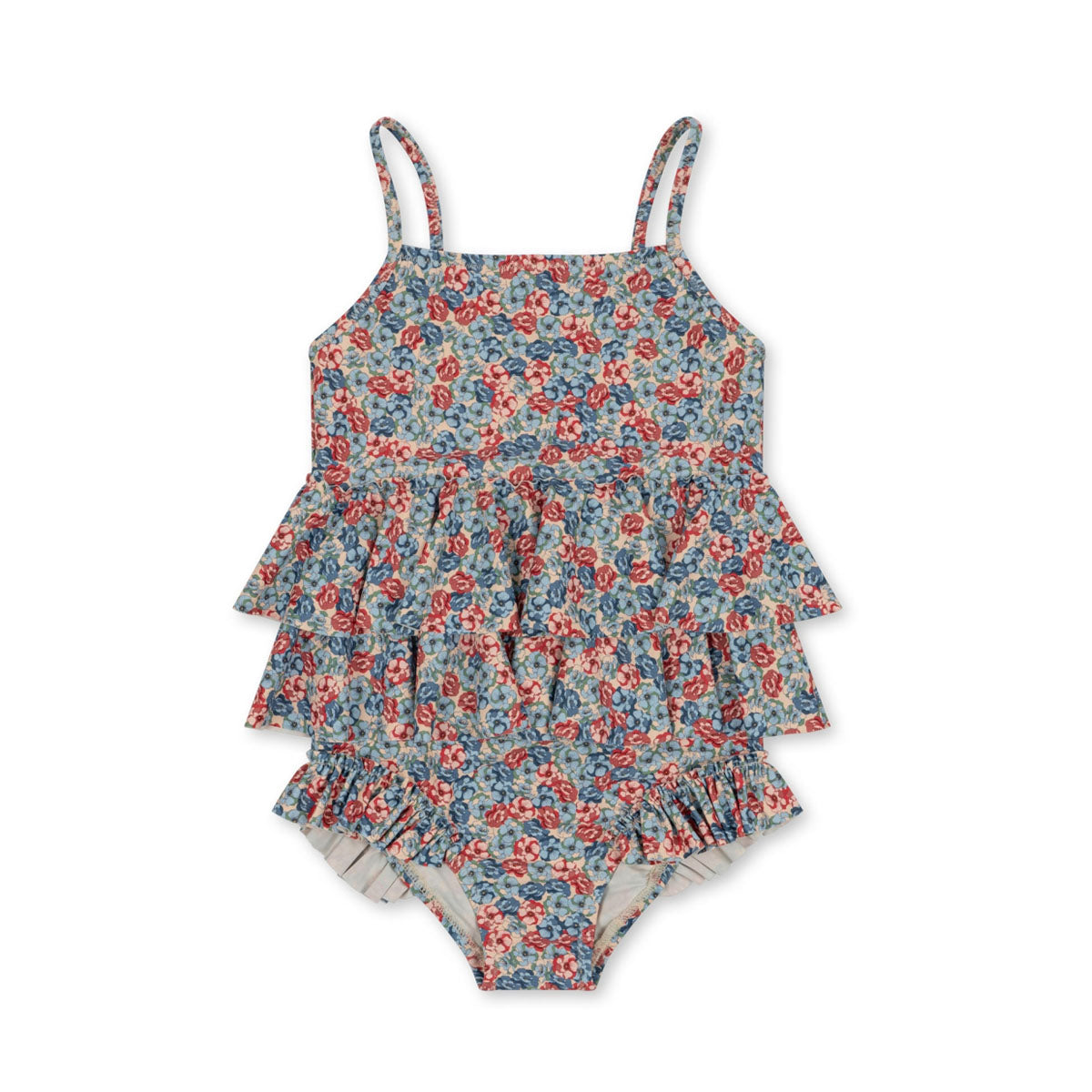 Met het Konges Slojd manuca frill badpak in rosie blue ben jij klaar voor de zomer! Dit leuke badpak is gemaakt voor zonnige dagen en veel waterpret.Het vrolijkgekleurde badpak met schattig bloemenmotief is perfect voor een uitje naar het strand of waterpret in het zwembad. VanZus