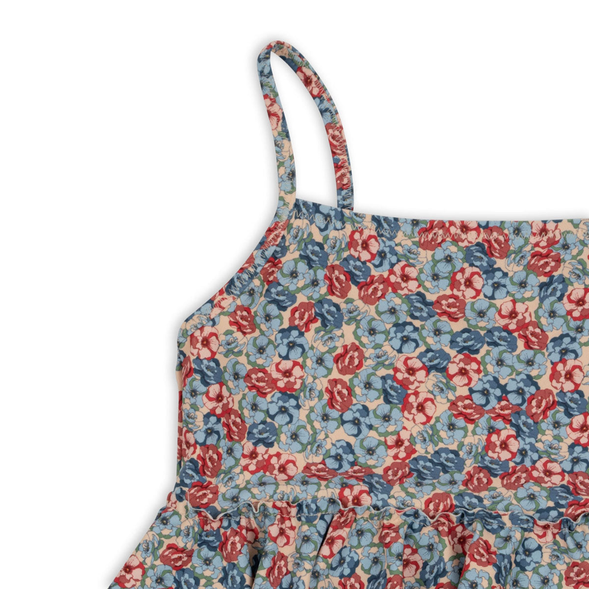 Met het Konges Slojd manuca frill badpak in rosie blue ben jij klaar voor de zomer! Dit leuke badpak is gemaakt voor zonnige dagen en veel waterpret.Het vrolijkgekleurde badpak met schattig bloemenmotief is perfect voor een uitje naar het strand of waterpret in het zwembad. VanZus