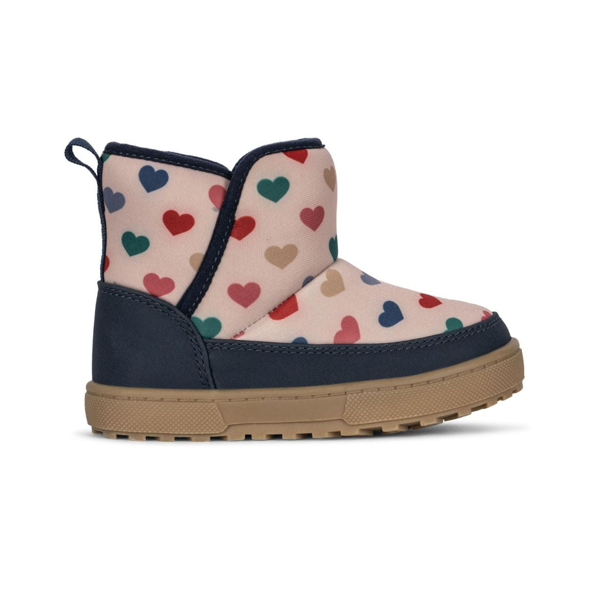 De Konges Slojd neo boots coeur coloré zijn waterafstotend en perfect voor avontuurlijke kleintjes. Comfortabel, met een flexibele zool en een vrolijk hartjesdesign. Waterafstotend. In maten 23-32. VanZus