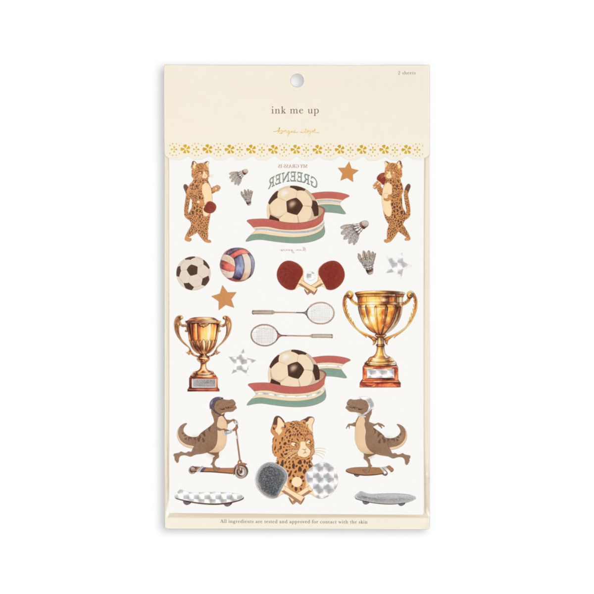 De Konges Slojd plaktattoos in de variant kick it zijn perfect voor kinderen die van stoere tattoo's houden! Deze set bevat verschillende plaktattoos voor kinderen met een stoer thema. Deze plaktattoos zijn gemakkelijk aan te brengen en kunnen worden verwijderd zonder dat de tere huid wordt beschadigd. VanZus
