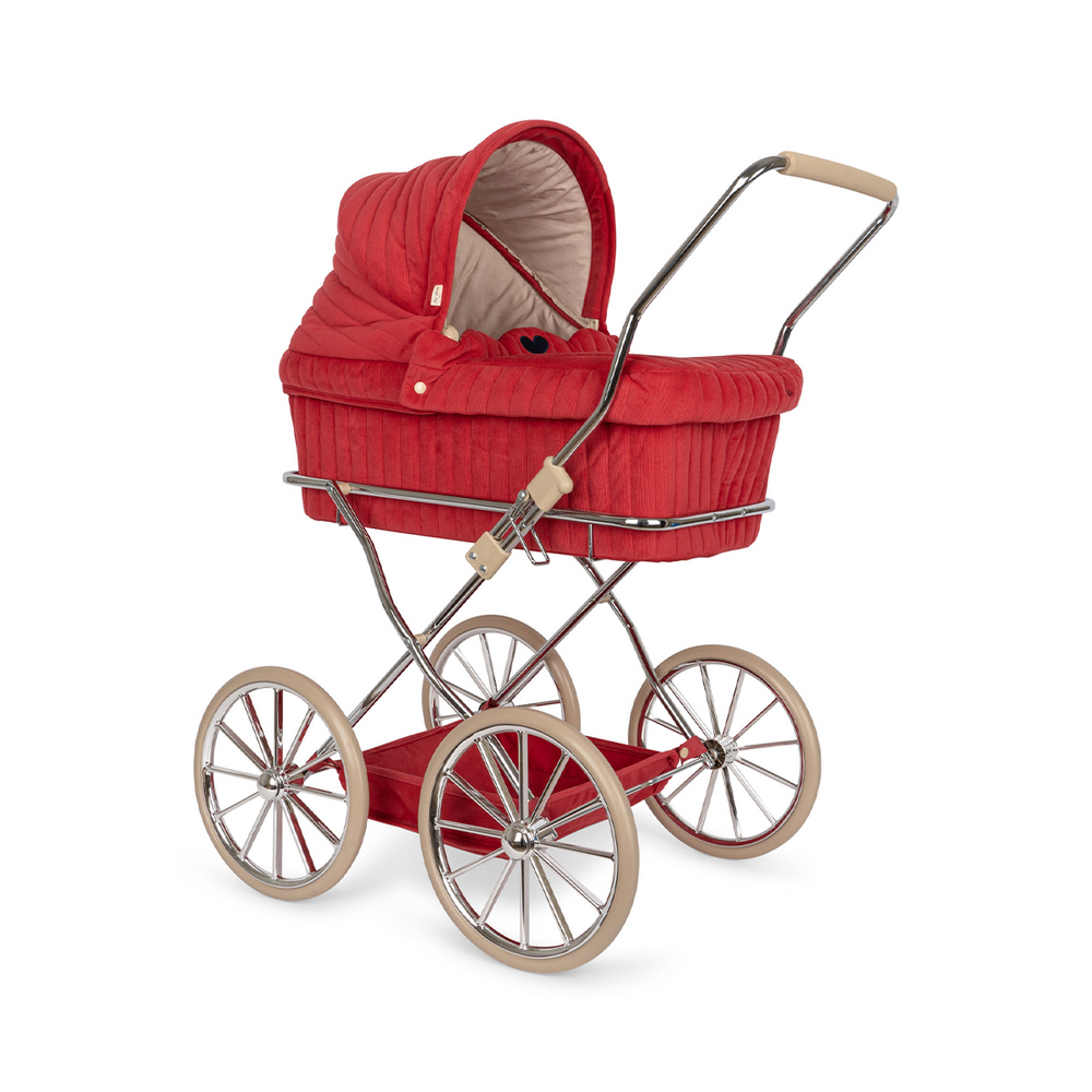Konges Slojd poppenwagen corduroy rood
