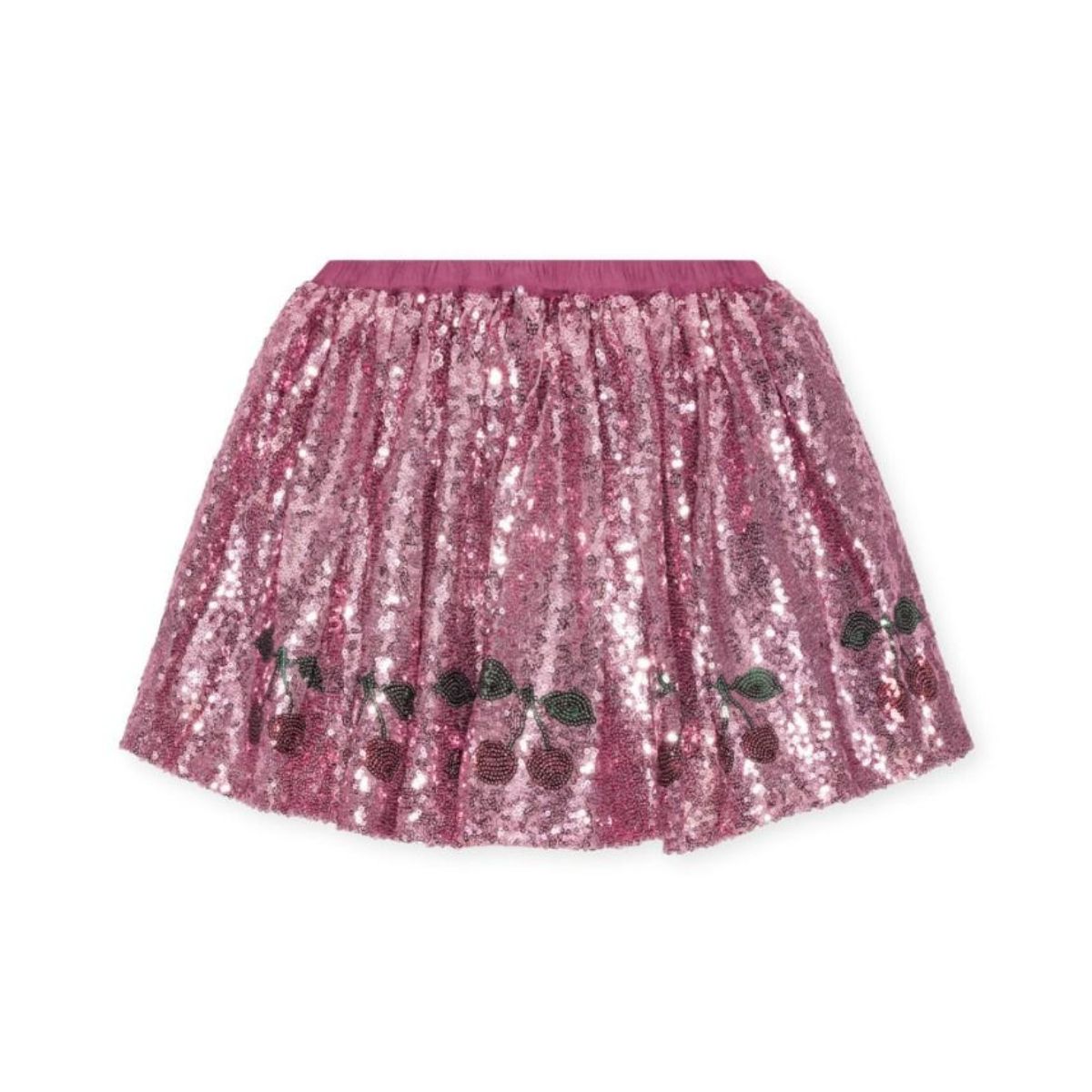 Je kleintje steelt de show in deze geweldige starla rok met pailetten in de kleur blush van het merk Konges Slojd! Dit rokje glinstert in het licht en voegt een glinstering toe aan elk moment! De rok heeft een prachtige roze kleur en zit ook nog eens heel comfortabel dankzij de katoenen voering. VanZus