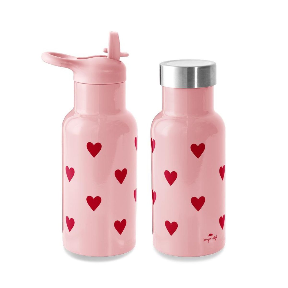 Konges Slojd thermosfles Mon Grand Amour in roze houdt dranken perfect op temperatuur. Zowel warm als koud. Ideaal voor school en uitjes. Een must-have voor elke ouder! VanZus