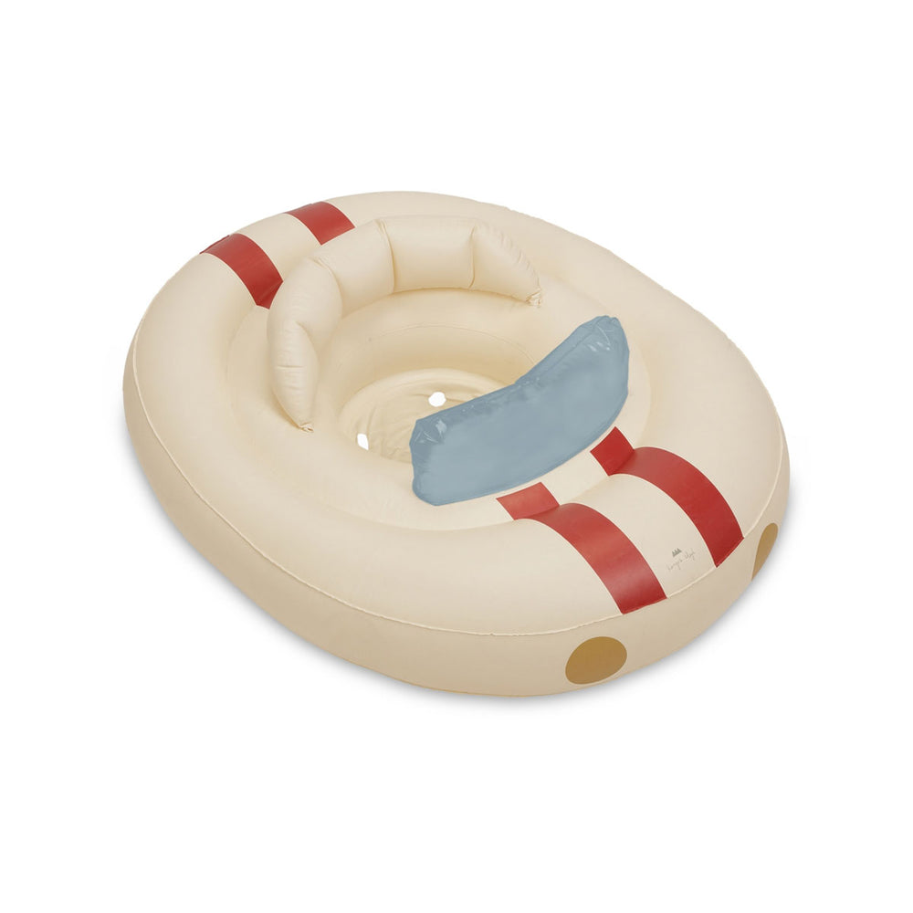 Met deze leuke Konges Slojd zwemband carl cream off white kan je kleintje op een veilige manier genieten van waterplezier. Met deze zwembad blijft je kindje drijven op het water. Naast dat deze zwembad functioneel is, ziet hij er ook nog eens heel leuk uit! De zwembad ziet er namelijk uit als een raceauto. VanZus