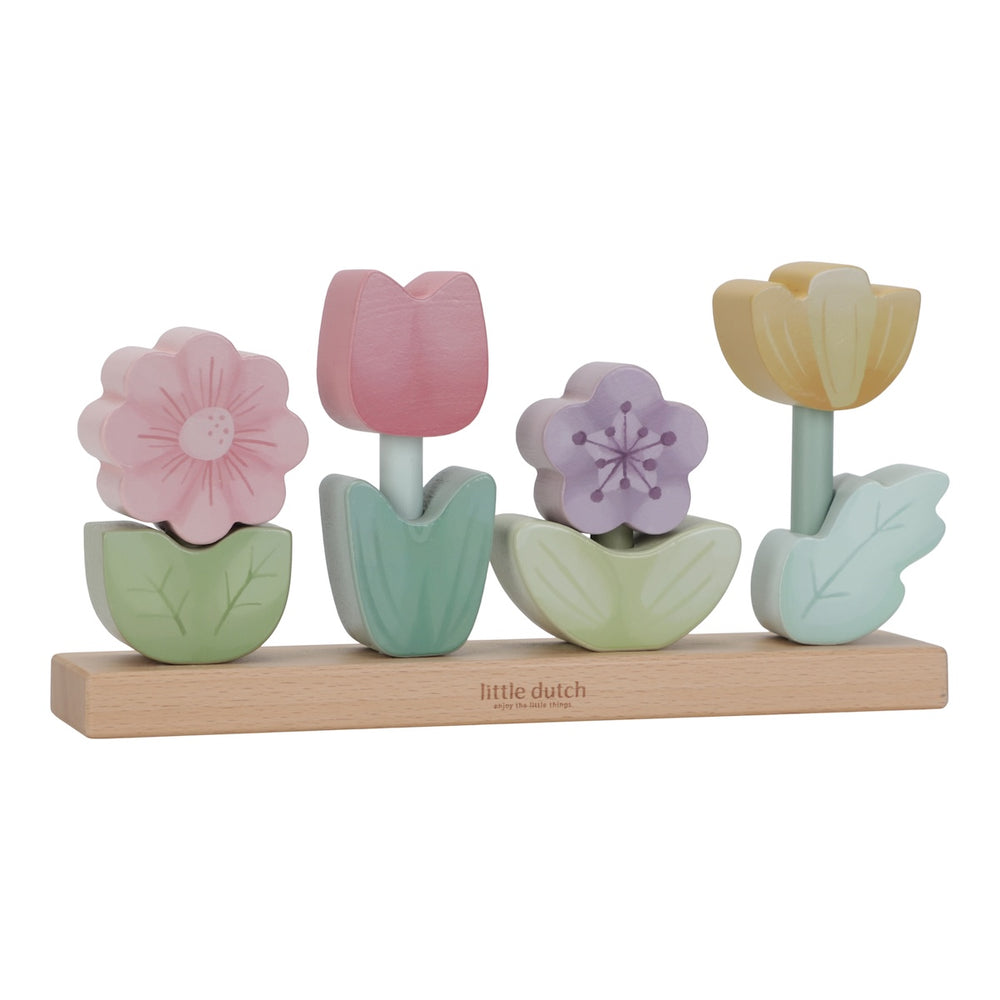 Bouw je eigen bloementuin met de stapelaar bloemen fairy garden van Little Dutch. Je kan de blokken mixen en matchen, waardoor je elke keer weer een nieuwe bloem creëert. VanZus